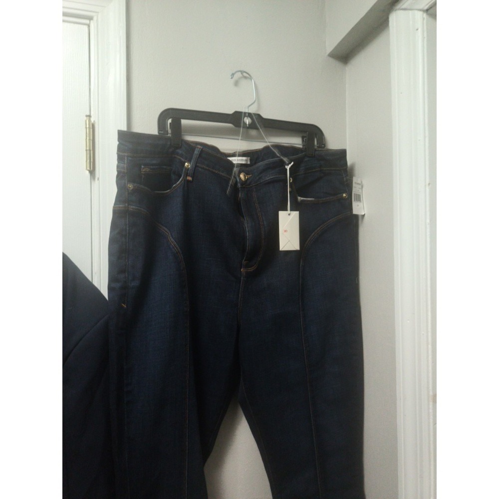 Good American Good Legs Crop Curvy Blue025 Jeans Plus Size 24 GLCP103C New